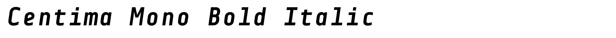 Centima Mono Bold Italic image